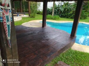 Piso Cimentício Madeirado Gênesis Castanho 100x20 cm CÓD: M774742214